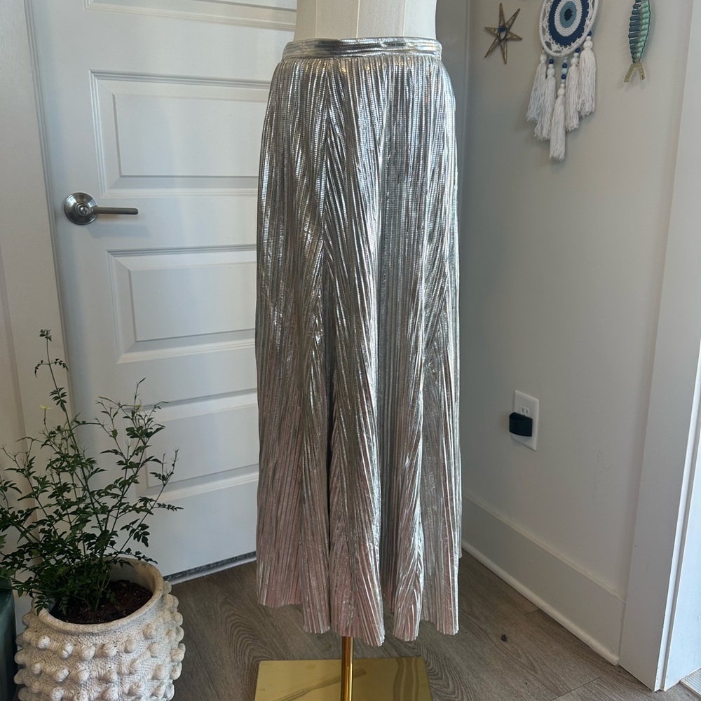 Anthropologie Metallic skirt